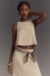 English Factory Ribbed Swing Sweater Tank Top In White