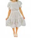 English Factory Ruby Linen Eyelet Maxi Dress In White In White