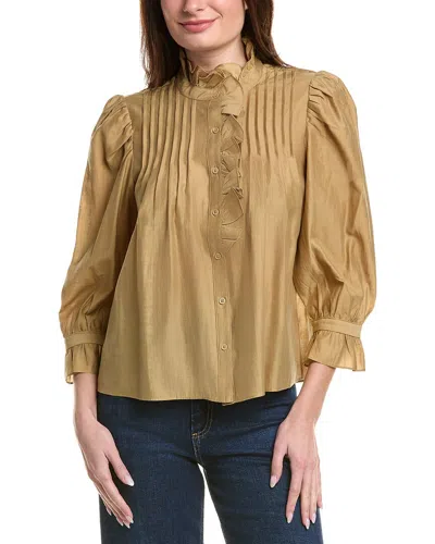 English Factory Ruffle Detailed Blouse In Green