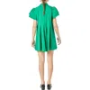 ENGLISH FACTORY ENGLISH FACTORY RUFFLE SLEEVE FLARE MINI SHIRTDRESS