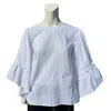 English Factory Ruffle Sleeve Top In White In White
