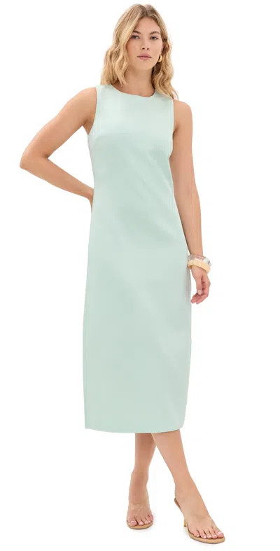 English Factory Satin Midi Dress Mint In Green
