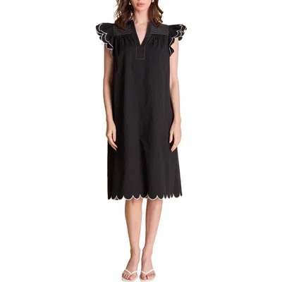 English Factory Scallop Hem Midi Dress
