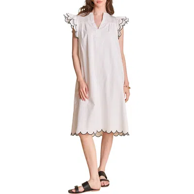 English Factory Scallop Hem Midi Dress