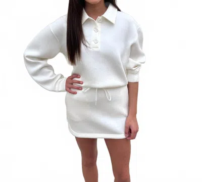 English Factory Scuba Mini Skirt In White