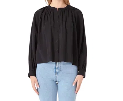 English Factory Shirring Detail Top In Black