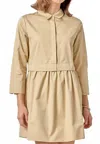 English Factory Shirt Mini Dress In Taupe In Neutral