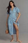 English Factory Short-sleeve A-line Midi Shirt Dress