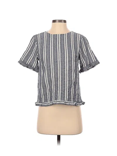 English Factory Short Sleeve Blouse In Blue