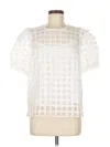 English Factory Short Sleeve Blouse In White