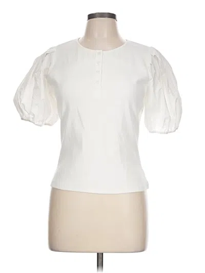 English Factory Short Sleeve Blouse In White