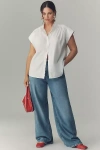 English Factory Short-sleeve Ruffled Top In White