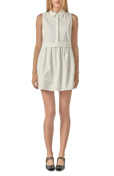 English Factory Sleeveless Mini Shirtdress