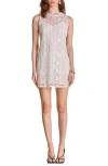 English Factory Sleeveless Openwork Minidress In White