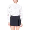 English Factory Smocked Embroidered Cotton Top In White