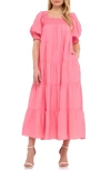 English Factory Smocked Maxi Dress In Pink