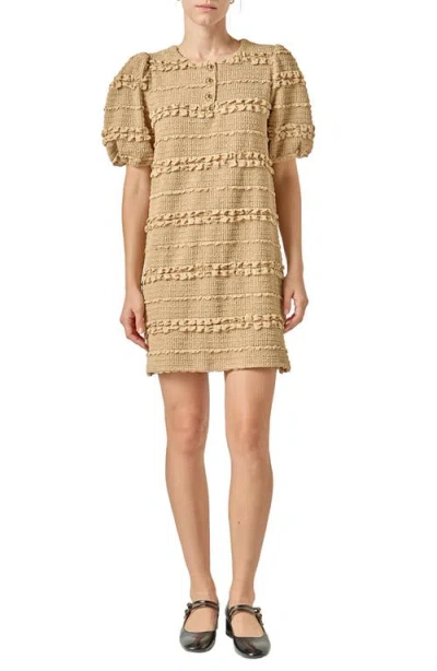 English Factory Smocked Minidress In Brown