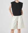 English Factory Soft Scuba Sleeveless Top In Black In Black