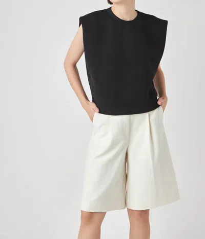 English Factory Soft Scuba Sleeveless Top In Black