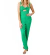 English Factory Soft Touch Plisse Twist Jumpsuit In Green In Green
