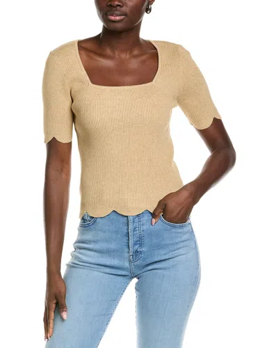 English Factory Square Neck Sweater In Brown