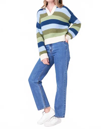 English Factory Stevie Striped Sweater In Multi