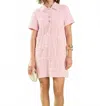 English Factory Stretch Embroidery Texture Dress In Pink In Pink