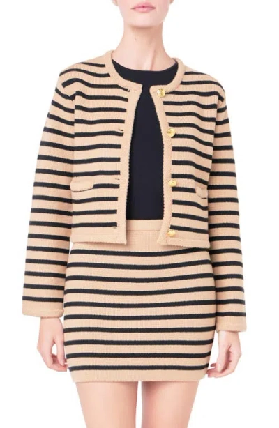 English Factory Stripe Cardigan