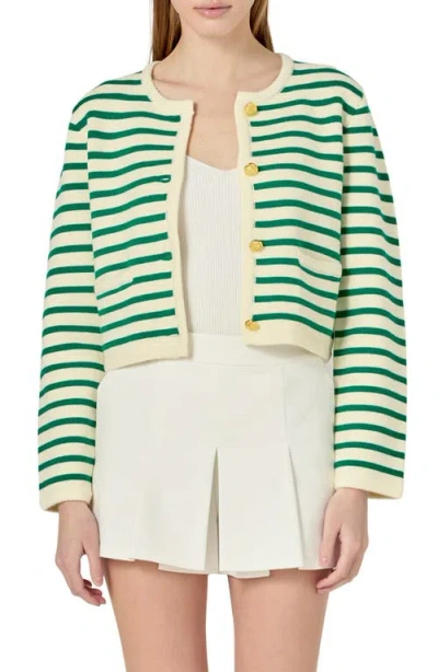 English Factory Stripe Cardigan