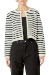 English Factory Stripe Cardigan In Neutral