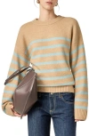 English Factory Stripe Crewneck Sweater In Neutral
