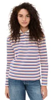 English Factory Stripe Long Sleeve Knit Top Red/blue Stripe In Red/blue Stripe