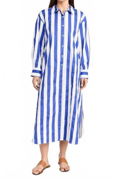 English Factory Stripe Maxi Dress In Blue