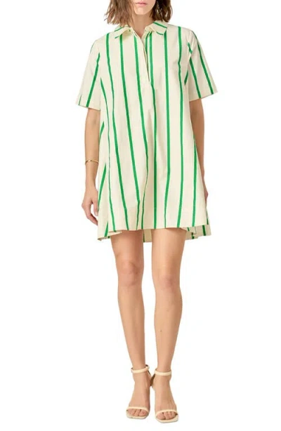 ENGLISH FACTORY ENGLISH FACTORY STRIPE MINI SHIRTDRESS