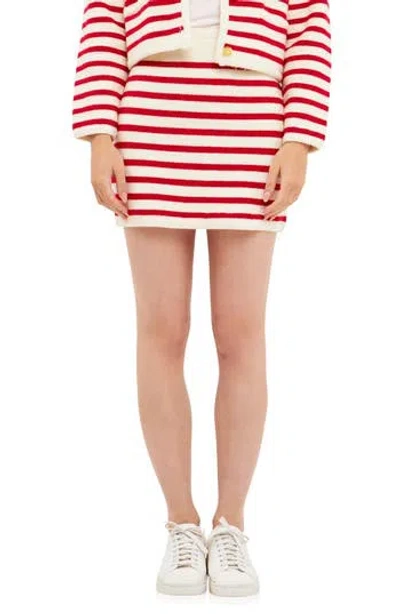 English Factory Stripe Miniskirt In Multi