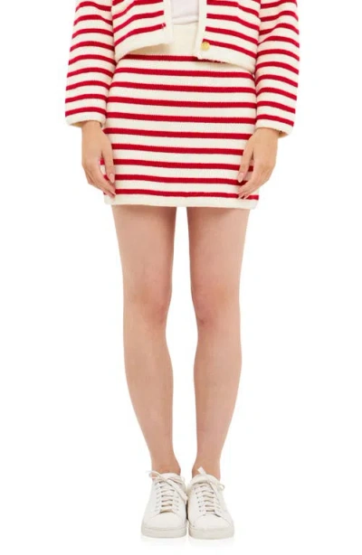 ENGLISH FACTORY ENGLISH FACTORY STRIPE MINISKIRT
