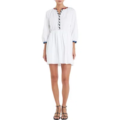 English Factory Stripe Poplin Minidress In White