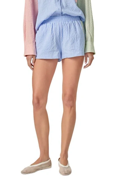 English Factory Stripe Seersucker Shorts