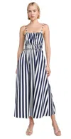 English Factory Stripe Sleeveless Maxi Dress Navy/white In Navy/white