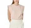 English Factory Stripe Sleeveless T-shirt In Pink & Mint