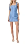 English Factory Stripe Tie Strap Minidress