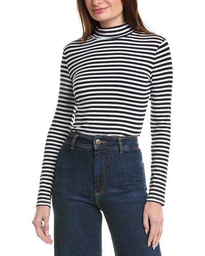 English Factory Stripe Turtleneck Top In Blue