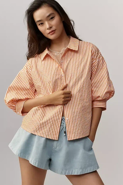 English Factory Striped Buttondown Shirt In Multi