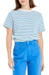 English Factory Striped Cotton Jersey Short Sleeve T-shirt In Blue