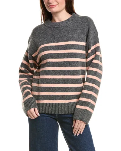English Factory Striped Crewneck Sweater In Gray