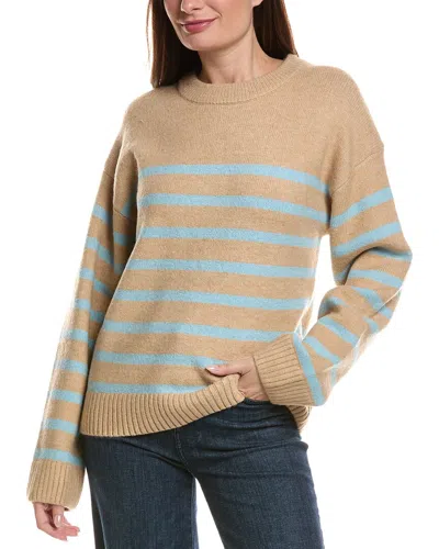 English Factory Striped Crewneck Jumper In Brown