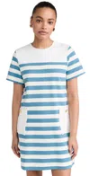 English Factory Striped Dress With Patch Pockets White/blue In White/blue
