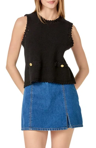 English Factory Sweater Tank In Black