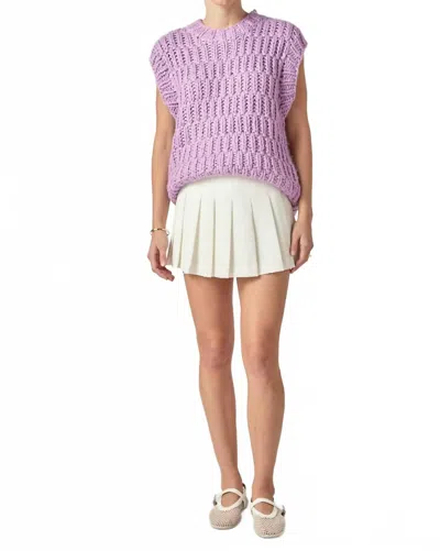 English Factory Sweater Vest In Lilac In Multi