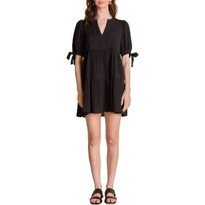 English Factory Texture Puff Sleeve Dress